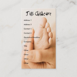 Kinderbetreuungs-Visitenkarten Visitenkarte