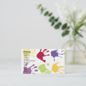 Kinderbetreuungs-Visitenkarten Visitenkarte (Stehend Vorderseite)