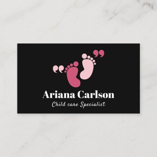 Kinderbetreuungsspezialist Niedlich Baby Nury Visitenkarte (Vorderseite)