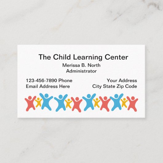 Kinderbetreuungszentrum Visitenkarte (Vorderseite)