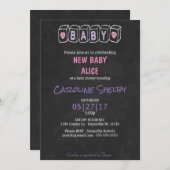 Kinderbett-Babyblöcke Einladung (Vorne/Hinten)