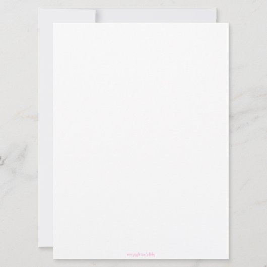 Kinderbeutel-Dusche Einladung (Rückseite)