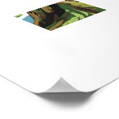 Kinderbewunderung: Lebhaftes modernes Baumposter Poster (Ecke)