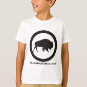 Kinderbison-Bucht-T - Shirt, weiß T-Shirt (Vorderseite)