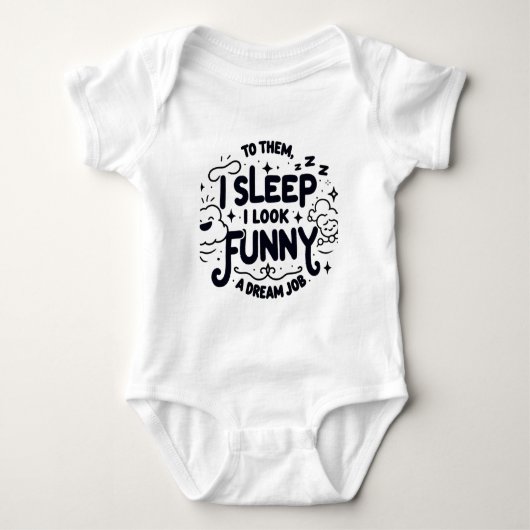 Kinderbodysuit mit lustiger Aufschrift Baby Strampler (Vorderseite)