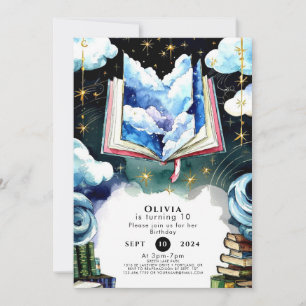 Kinderbuch Boho Whimsical Storybook Geburtstag Einladung