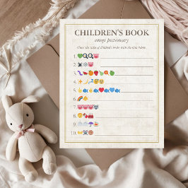Kinderbuch Emoji Pictionary Baby Shower Game