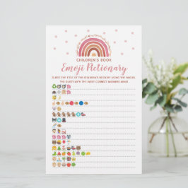 Kinderbuch Emoji Pictionary Game Boho Rainbow