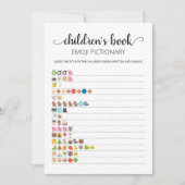 Kinderbuch Emoji Pictionary Game Card Einladung (Vorderseite)