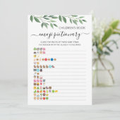 Kinderbuch Emoji Pictionary Game Card Einladung (Stehend Vorderseite)