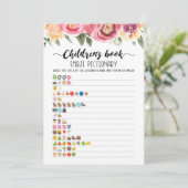 Kinderbuch Emoji Pictionary Game Card Einladung (Stehend Vorderseite)