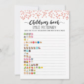 Kinderbuch Emoji Pictionary Game Card Einladung (Vorderseite)