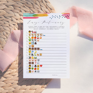 Kinderbuch-Emoji-Pictionary Rosa & Blau Einladung