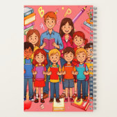 Kinderbuch mit Illustriertem Gebäude Notizblock (Rückseite)