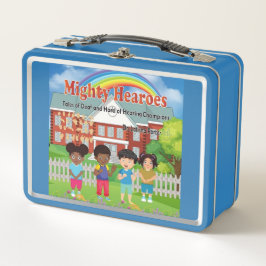 Kinderbuch von Mighty Hearoes Metall Brotdose