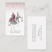 Kinderbuchautorin Fairy Glitzer Business Card Visitenkarte (Vorne/Hinten)