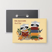 Kinderbuchclub Waschbären Pin Button (Vorderseite/Rückseite)