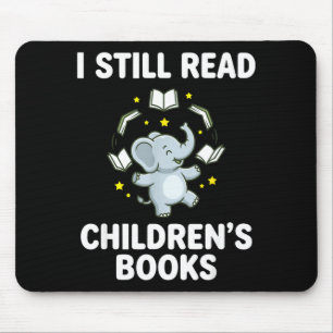 Kinderbücher lesen - süßer Jonglier-Elefant Mousepad