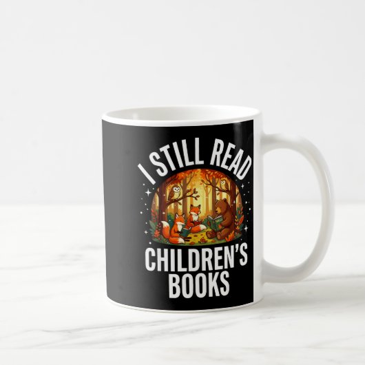 Kinderbücher lesen - Waldtier Eulenbuch Kaffeetasse (Rechts)