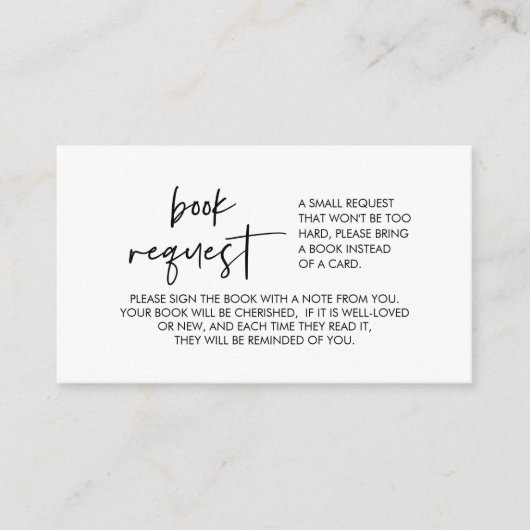 Kinderbücher, Moderner Minimaler Schriftart Begleitkarte (Vorderseite)