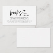 Kinderbücher, Moderner Minimalismus Schwarzer Schr Begleitkarte (Vorne/Hinten)