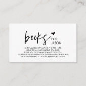 Kinderbücher, Moderner Minimalismus Schwarzer Schr Begleitkarte (Vorderseite)