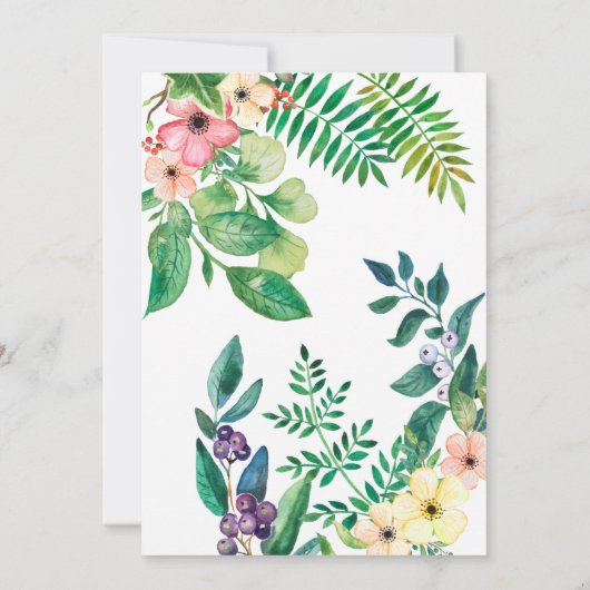 Kinderbücher über Pflanze im Wald und im Wald Einladung (Rückseite)