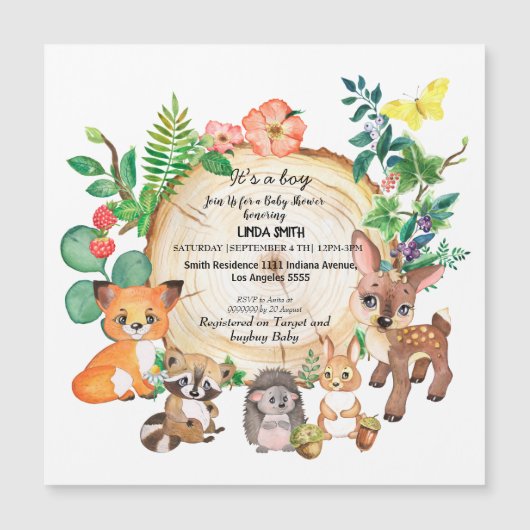 Kinderbücher über Waldbestände und Pflanze in Wäld Magnetkarte (Vorderseite)