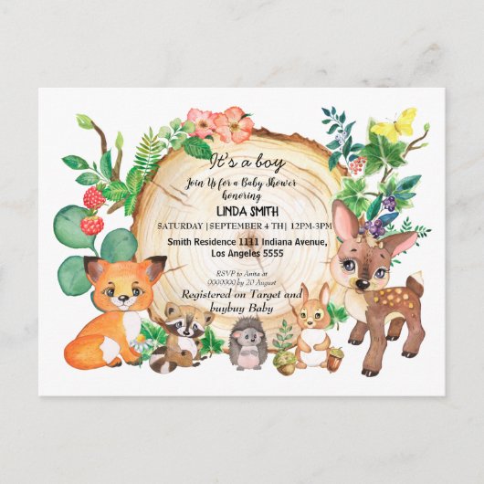 Kinderbücher über Waldbestände und Pflanze in Wäld Postkarte (Vorderseite)