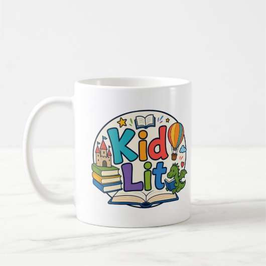 Kinderbuchgenre-Liebhaber Kaffeetasse (Links)