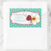 Kinderbuchschild oder ID-Aufkleber Rechteckiger Aufkleber (Tasche)