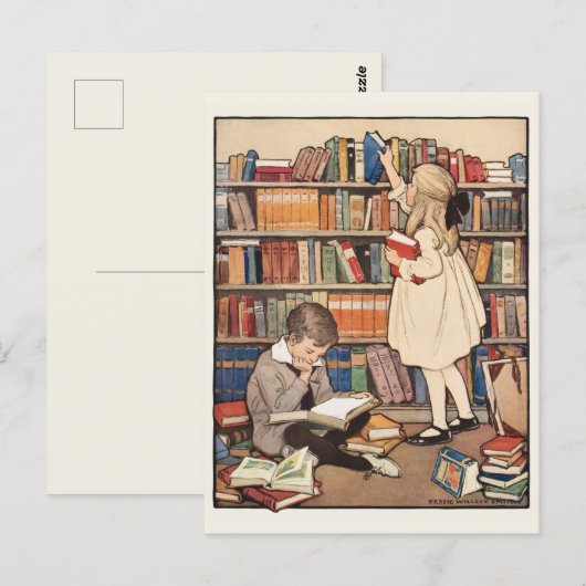 Kinderbuchwoche von Jessie Willcox Smith Postkarte (Vorne/Hinten)