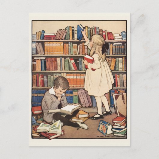 Kinderbuchwoche von Jessie Willcox Smith Postkarte (Vorderseite)