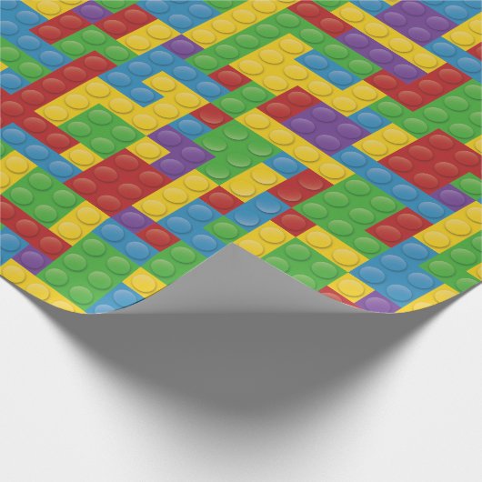 Kinderbunte Plastikblöcke Geschenkpapier (Ecke)