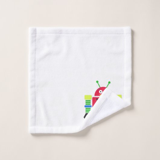 Kinderbuntes Roboter-Tuch-Set Badhandtuch Set (Waschlappen)