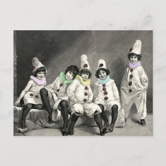 Kindercarneval Kinder Kostüm Vintag Postkarte (Vorderseite)