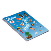 KinderCartoon-Karte von Japan Notizblock (Rechte Seite)