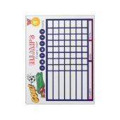 Kinderchor-Diagramm, Personalisierte Fußball-Übers Notizblock (Rotiert)