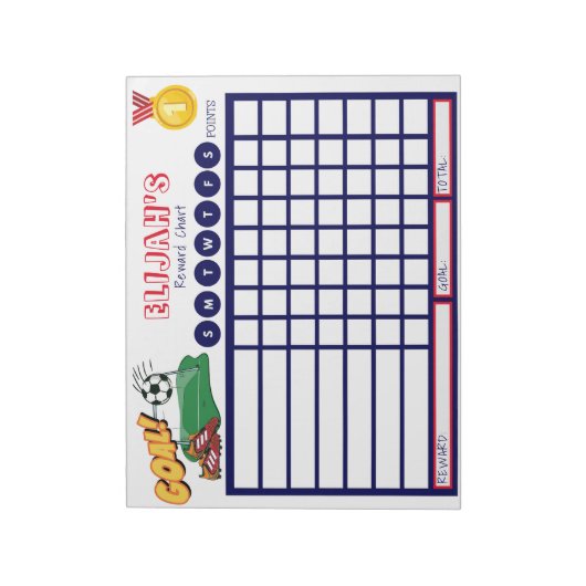 Kinderchor-Diagramm, Personalisierte Fußball-Übers Notizblock (Rotiert)