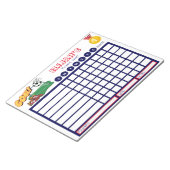 Kinderchor-Diagramm, Personalisierte Fußball-Übers Notizblock (angewinkelt)