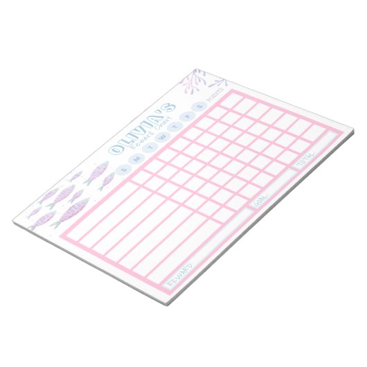 Kinderchor-Diagramm, Personalisiertes Unterwasserd Notizblock (angewinkelt)