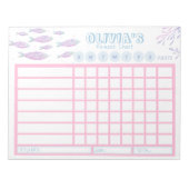 Kinderchor-Diagramm, Personalisiertes Unterwasserd Notizblock (Vorderseite)