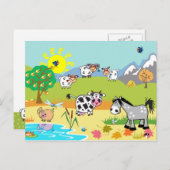 Kinderdarstellung Postkarte (Vorne/Hinten)