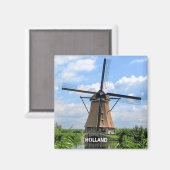 KINDERDIJK, HOLLAND MAGNET (Vorderseite/Rückseite)