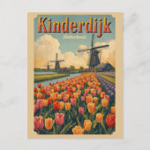 Kinderdijk Holland Netherlands WindMills gifts Postkarte (Vorderseite)