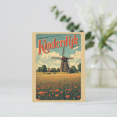 Kinderdijk Holland Netherlands WindMills gifts Postkarte (Stehend Vorderseite)