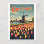 Kinderdijk Holland Netherlands WindMills gifts Postkarte (Vorderseite)
