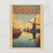 Kinderdijk Holland Netherlands WindMills gifts Postkarte (Vorderseite)