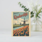 Kinderdijk Holland Netherlands WindMills gifts Postkarte (Stehend Vorderseite)