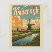 Kinderdijk Holland Netherlands WindMills gifts Postkarte (Vorderseite)